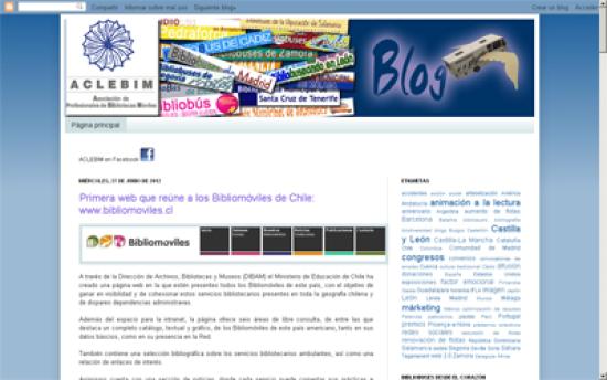 Asociación de Bibliotecas Móviles de España destaca a bibliomoviles.cl