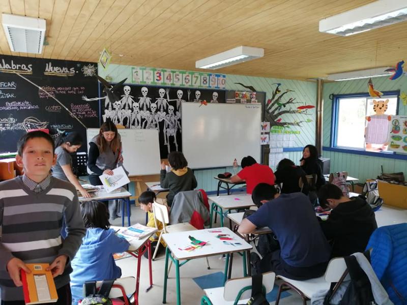 Bibliomóvil Palena en terreno